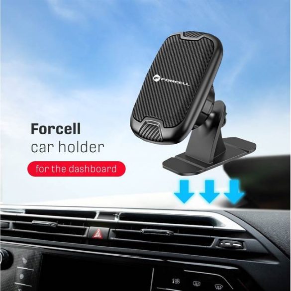 Suport auto pentru smartphone FORCELL CARBON H-CT322 birou magnetic