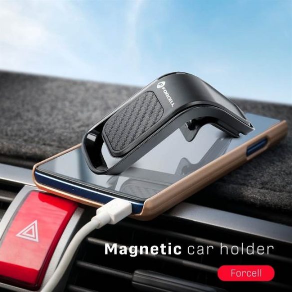 Suport auto pentru smartphone FORCELL CARBON B060 magnetic la gura de aerisire