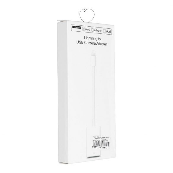 Adaptor OTG pentru USBdoA pentru iPhone Lightning cu 8 pini alb