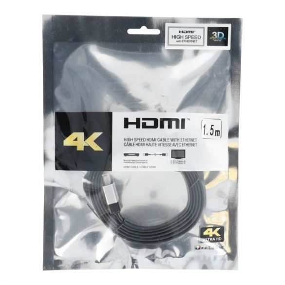 Cablu HDMI - HDMI Cablu HDMI de mare viteză cu Ethernet ver. 2.0 1,5m lungime BLISTER