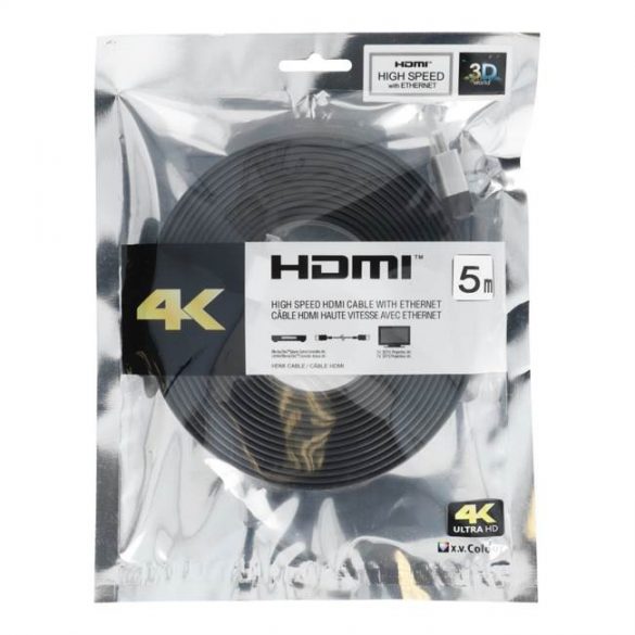 Cablu HDMI - HDMI Cablu HDMI de mare viteză cu Ethernet ver. 2.0 5m lungime BLISTER