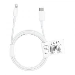 Cablu tip C pentru iPhone Lightning 8 pini Power Delivery PD18W 2A C973 alb 2 metri