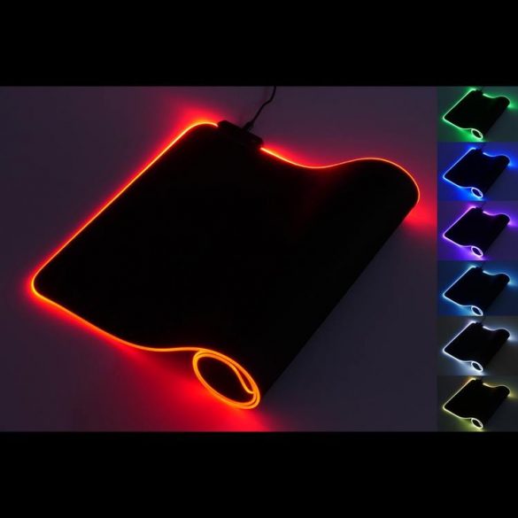 Mousepad de gaming 800x300x3mm / negru / LED RGB 10 moduri