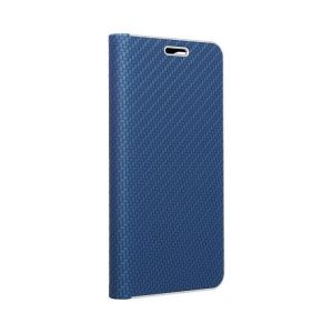 Forcell LUNA Husă tip carte Carbon pentru XIAOMI Redmi NOTE 10 / 10S albastru