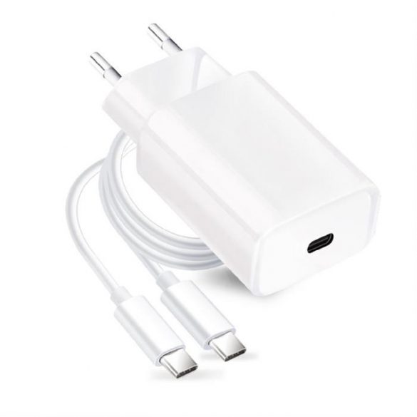 Încărcător de călătorie Forcell cu mufă USB C cu cablu Tip C - 3A 25W cu funcție PD și QC 4.0