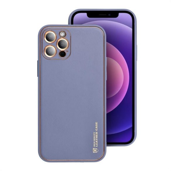 Husa Forcell LEATHER pentru IPHONE 12 PRO MAX albastra