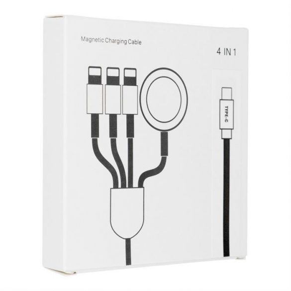 Cablu tip C 4w1 pentru iPhone Lightning 8-pin + Tip C + Micro + Apple Watch 3W 1A C3186 alb