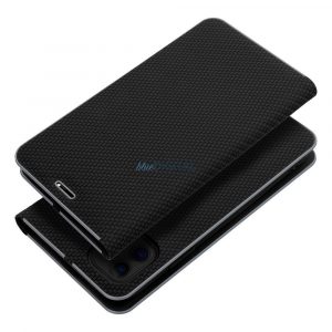 Forcell LUNA Book Carbon pentru iPhone 13 negru