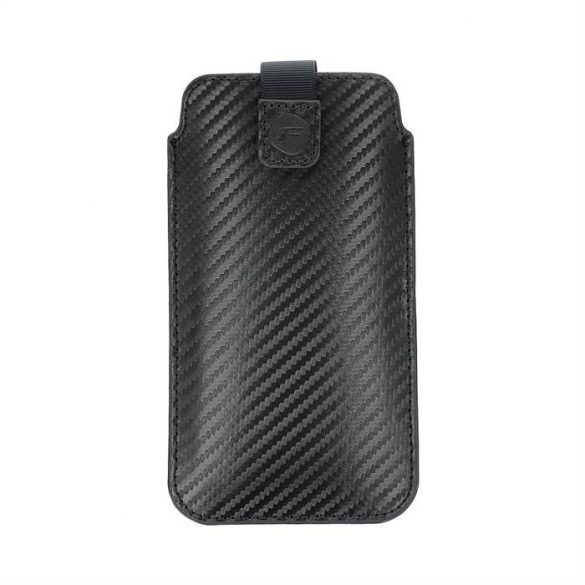 Husă Forcell POCKET Carbon - Dimensiune 06 - pentru NOKIA C5 / E51 / E52 / 515 SAMSUNG S5610