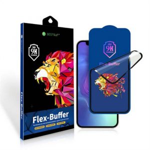 Bestsuit Flex-Buffer Hybrid Glass 5D cu strat antibacterian Biomaster pentru Apple iPhone 13 Pro Max/14 Plus negru