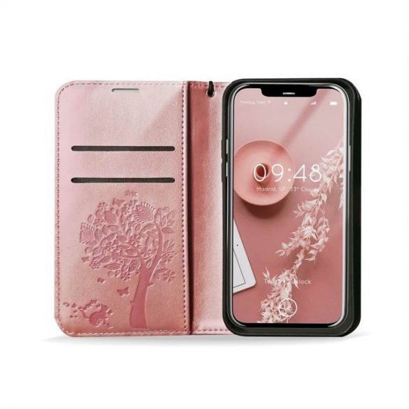 MEZZO Husă carte pentru SAMSUNG A13 5G / A04S tree rose gold