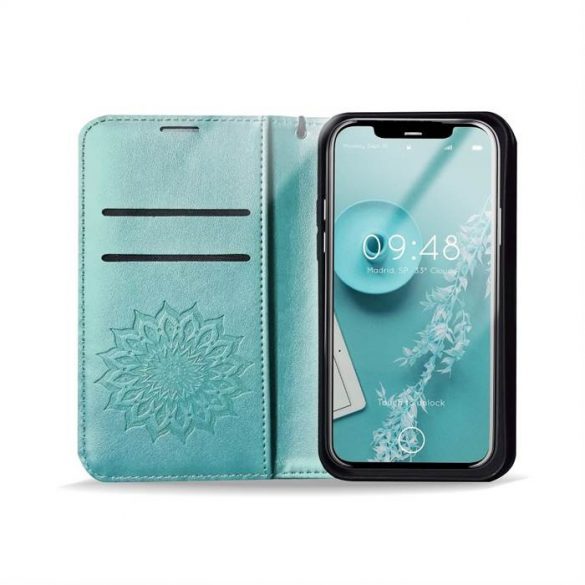 Forcell MEZZO husă carte pentru SAMSUNG S22 Ultra mandala verde