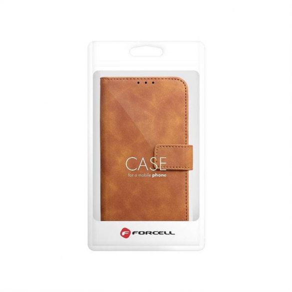 Husă Forcell TENDER Husă tip carte pentru IPHONE 13 maro