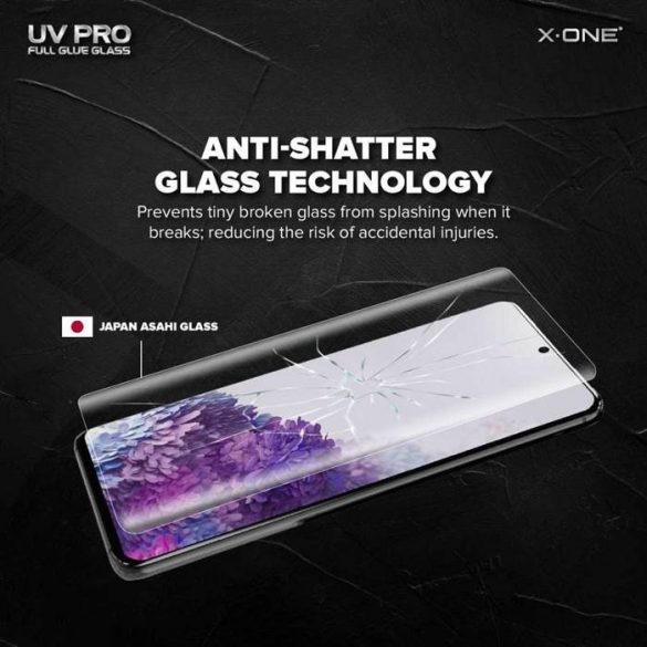 UV PRO Tempered sticlă X-ONE - pentru Samsung Galaxy S22 Ultra (husă prietenos) - senzor de amprentă digitală funcțional