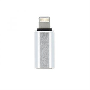 Adaptor încărcător Typ C - iPhone Lightning 8 pini argintiu