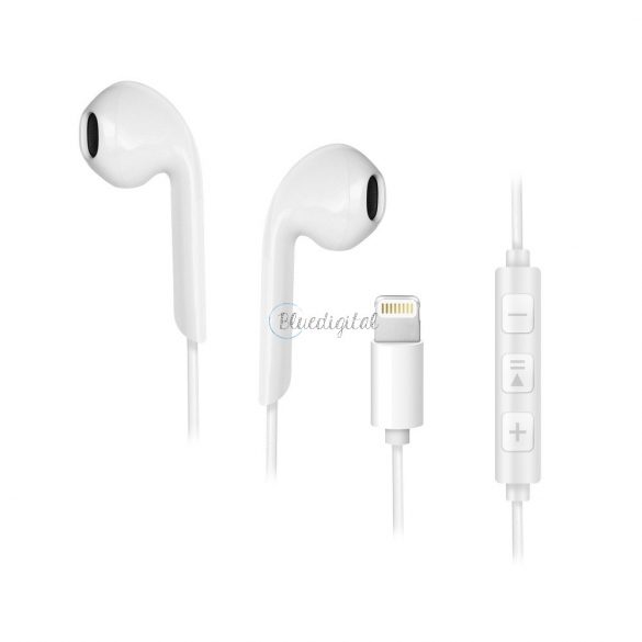 Forcell arphones stereo pentru Apple iPhone Lightning 8-pin NEW BOX alb