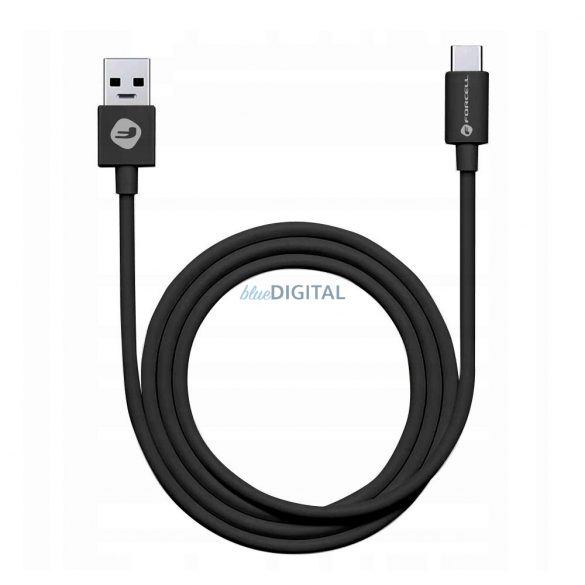 Cablu FORCELL USB la Tip C 3.0 3A C398 TUBE negru 1 metru