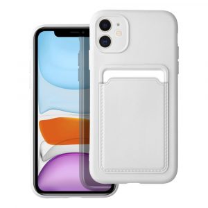 Husă Forcell CARD pentru IPHONE 11 alb