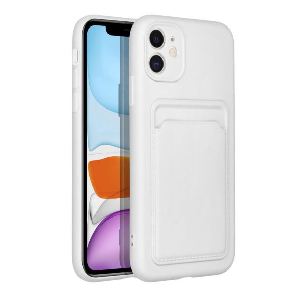 Husă Forcell CARD pentru IPHONE 11 alb