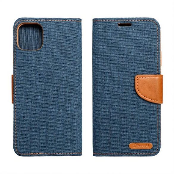 husă carte CANVAS pentru XIAOMI Redmi NOTE 11 / 11S albastru marin