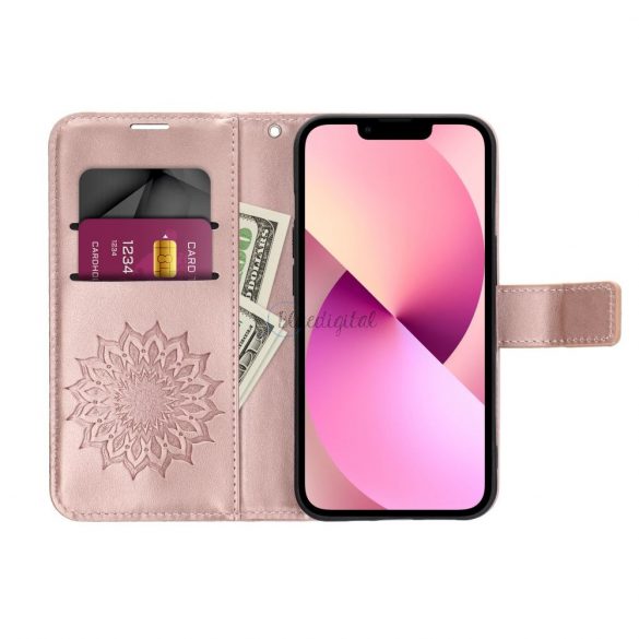 Husă Forcell MEZZO Husă tip carte pentru XIAOMI Redmi NOTE 11 PRO / 11 PRO 5G mandala rose gold