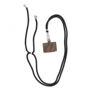 Pandantiv SWING pentru telefon / cu lungime reglabilă până la 82,5 cm / pe umăr sau pe gât - negru