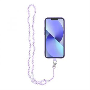 Pandantiv CRYSTAL DIAMOND pentru telefon / lungime 37 cm / pe gât - violet