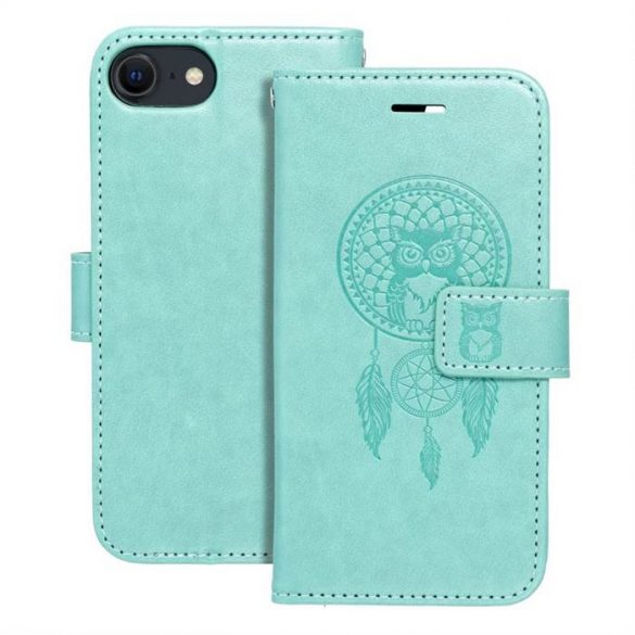 MEZZO Husă carte pentru IPHONE 7 / 8 / SE 2020 / SE 2022 dreamcatcher verde