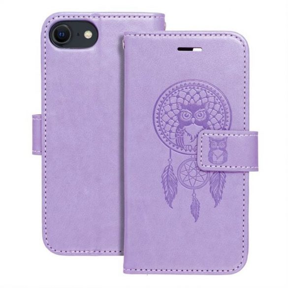 MEZZO Husă carte pentru IPHONE 7 / 8 / SE 2020 / SE 2022 dreamcatcher violet