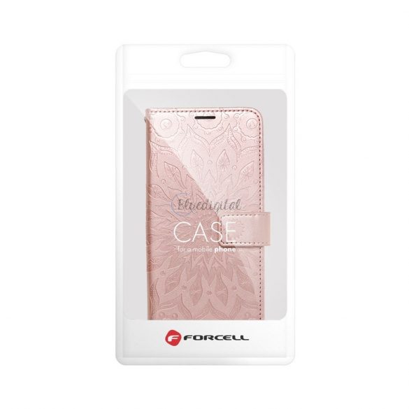 Husă de carte Forcell MEZZO pentru XIAOMI Redmi 10C mandala rose gold