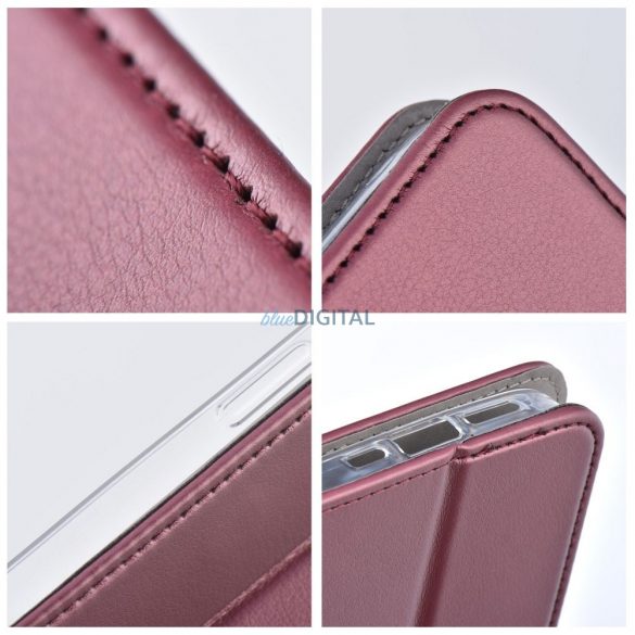 Husă carte Smart Magneto pentru IPHONE 14 PLUS burgundy