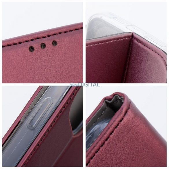 Husă carte Smart Magneto pentru IPHONE 14 PLUS burgundy