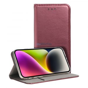 Husă carte Smart Magneto pentru IPHONE 14 PRO burgundy