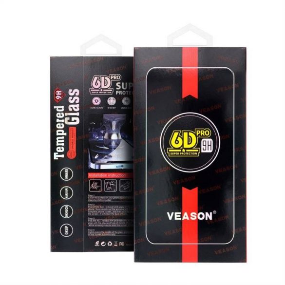 6D Pro Veason Glass - pentru Iphone 13 Pro / 14 negru