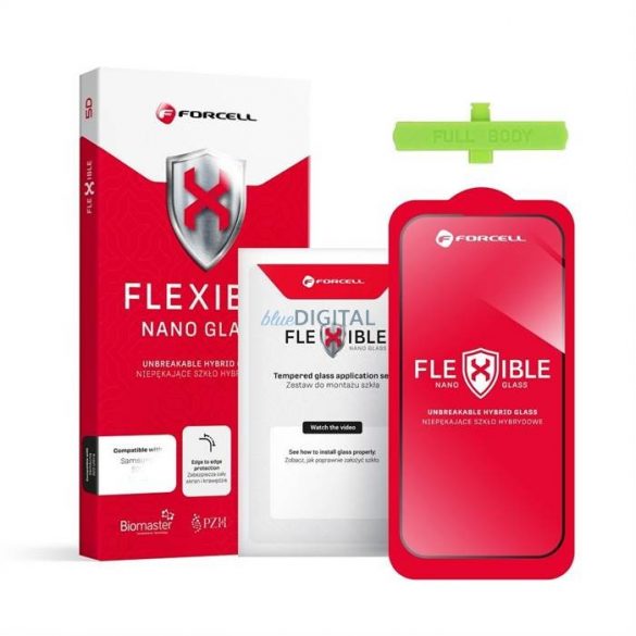 Szkło hybrydowe Forcell Flexible 5D Full Glue pentru iPhone 14 Pro 6,1 czarny"