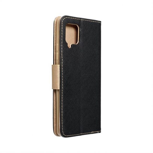 Husa Fancy Book pentru IPHONE 14 PLUS neagra/aurie