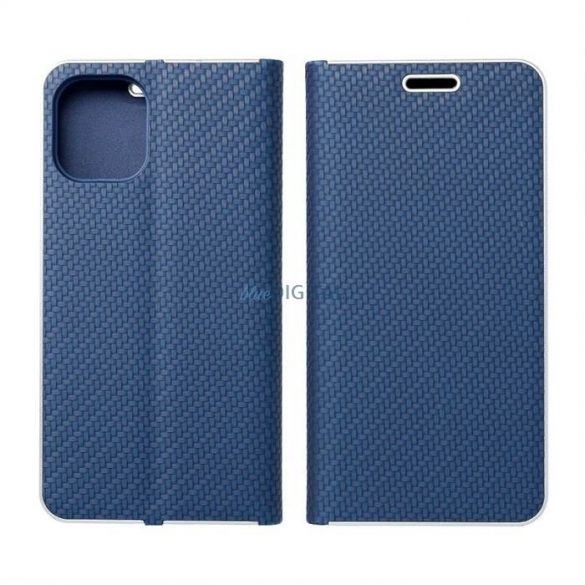 Forcell LUNA Book Carbon pentru IPHONE 14 ( 6.1 ) albastru