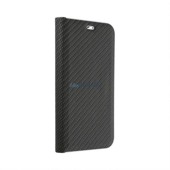 Forcell LUNA Husă tip carte Carbon pentru IPHONE 14 Pro ( 6.1 ) negru