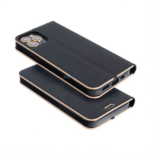 Forcell LUNA Book Gold pentru IPHONE 14 ( 6.1 ) negru