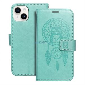 MEZZO Husă carte pentru IPHONE 14 ( 6.1 ) dreamcatcher verde