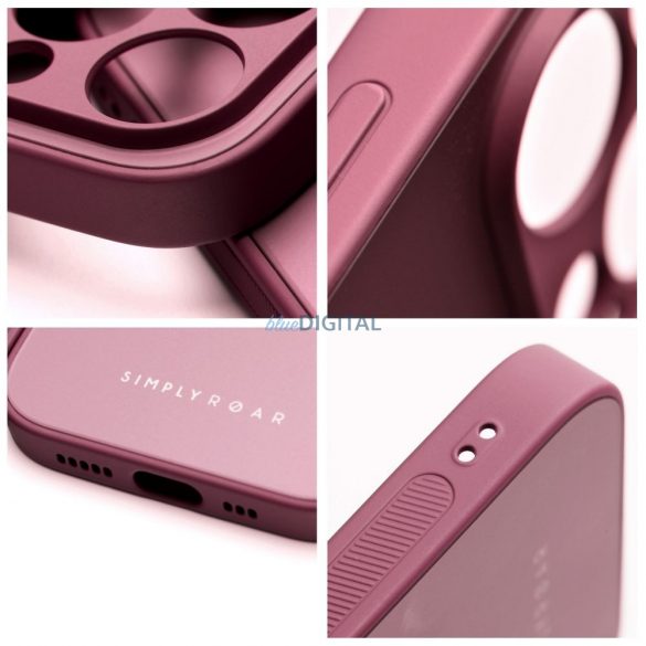 Husa Roar Matte Glass - pentru iPhone 14 Pro claret