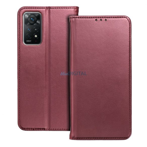 Husa carte Smart Magneto pentru OPPO A57 / A77 burgundy