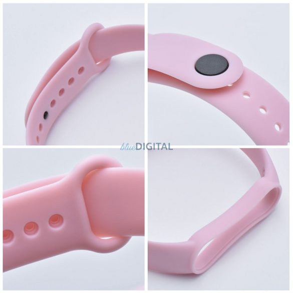 Curea de silicon pentru smartband Xiaomi Mi Band 5 / 6 / 7 roz (06)