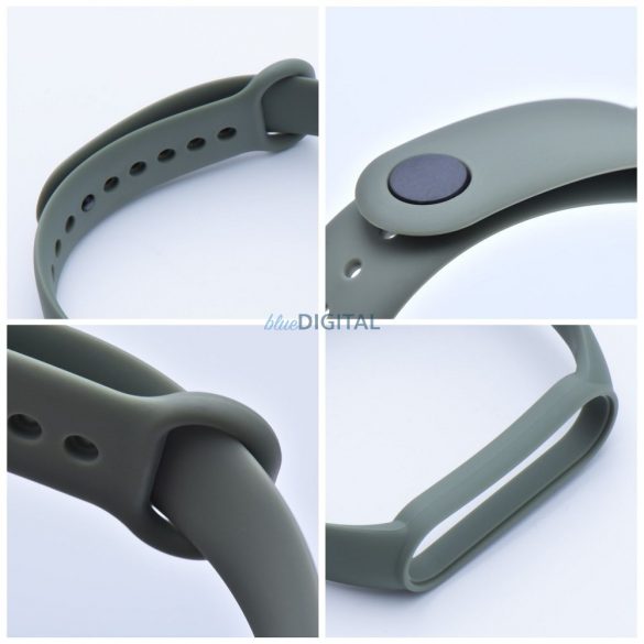 Curea din silicon pentru smartband Xiaomi Mi Band 5 / 6 / 7 verde (08)