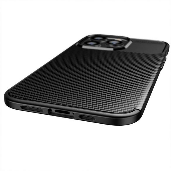 Husa CARBON PREMIUM pentru IPHONE 14 neagra