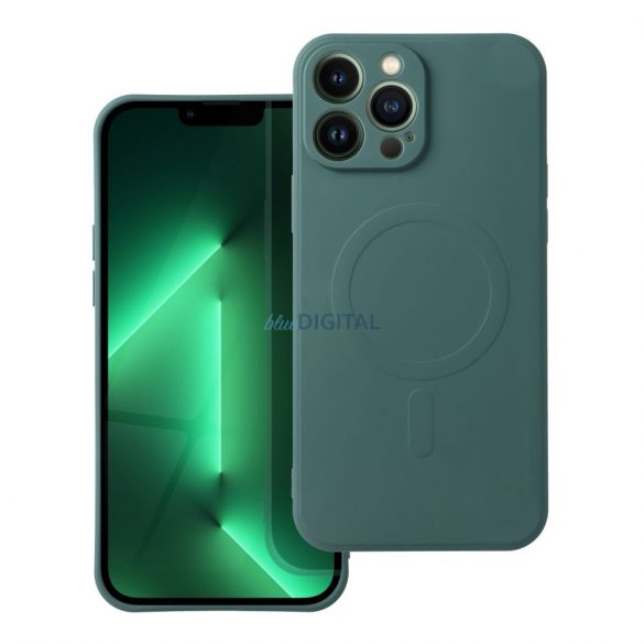 Silicon Mag Husă husă pentru IPHONE 13 PRO armata verde