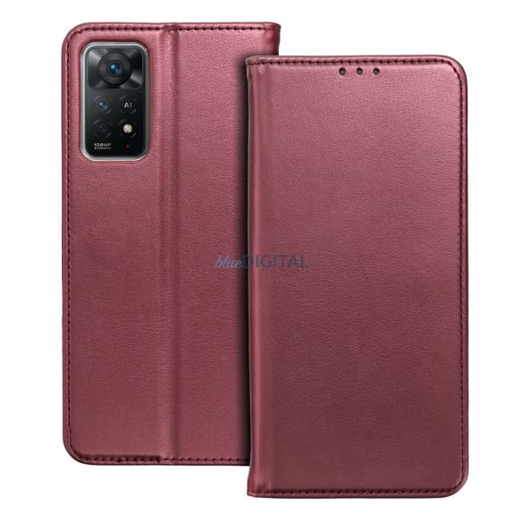 Husa carte Smart Magneto pentru OPPO RENO 8 PRO burgundy