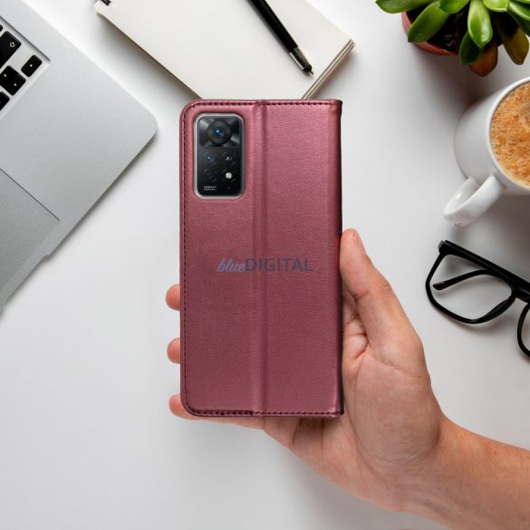 Husa carte Smart Magneto pentru OPPO RENO 8 PRO burgundy