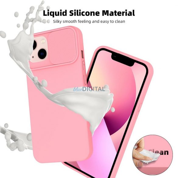 Husă SLIDE pentru IPHONE 13 Pro roz deschis