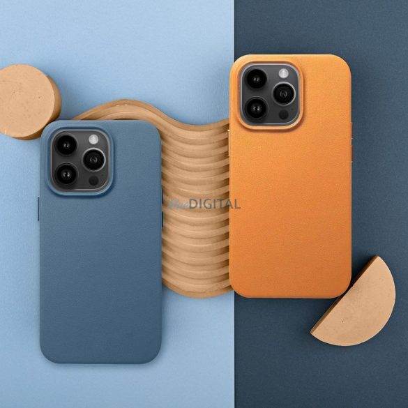 Husă din piele pentru IPHONE 14 PLUS portocaliu